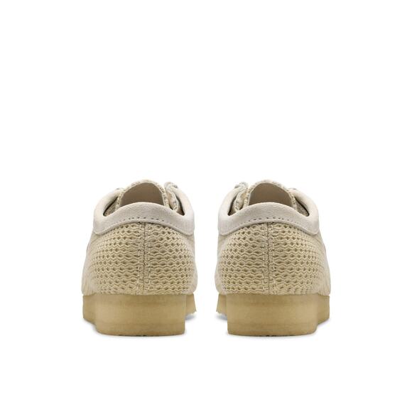 NWT Clarks Men’s Wallabee Oxford Off White Mesh Size 13 - Picture 4 of 5